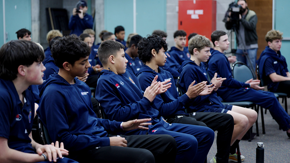 Indigenous youth at a leadership program