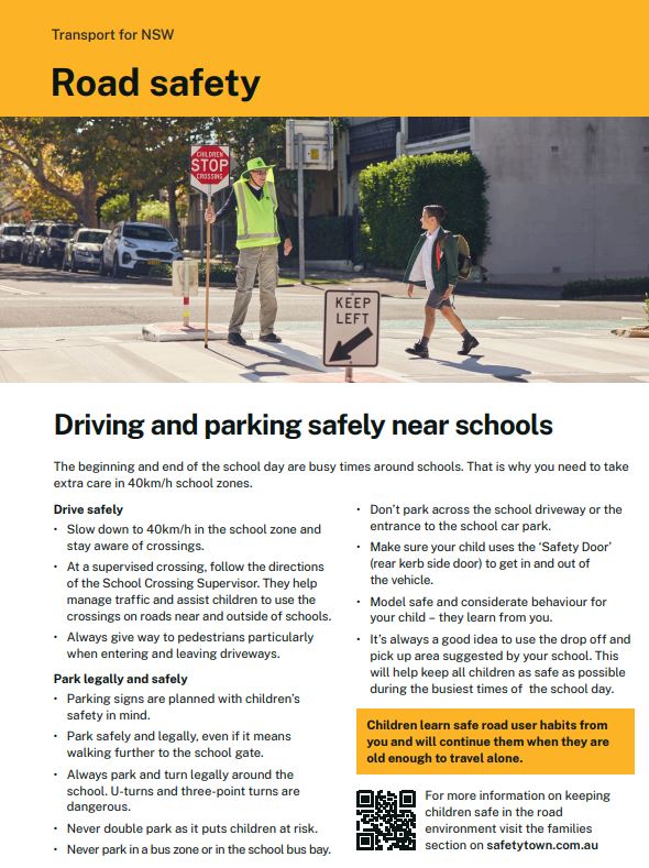 Factsheet thumbnail - Driving and parking safely near schools