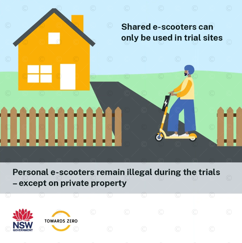 CAL 126171 - Shared e-scooters can only be used in trial sites. Personal e-scooters remain illegal during the trials - except on private property