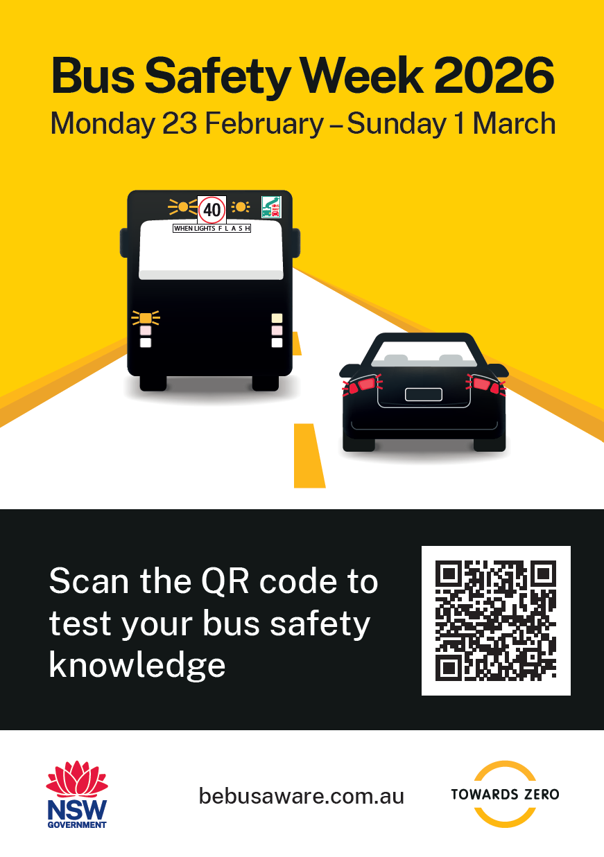 Bus Safety Week 2026 Quiz Poster