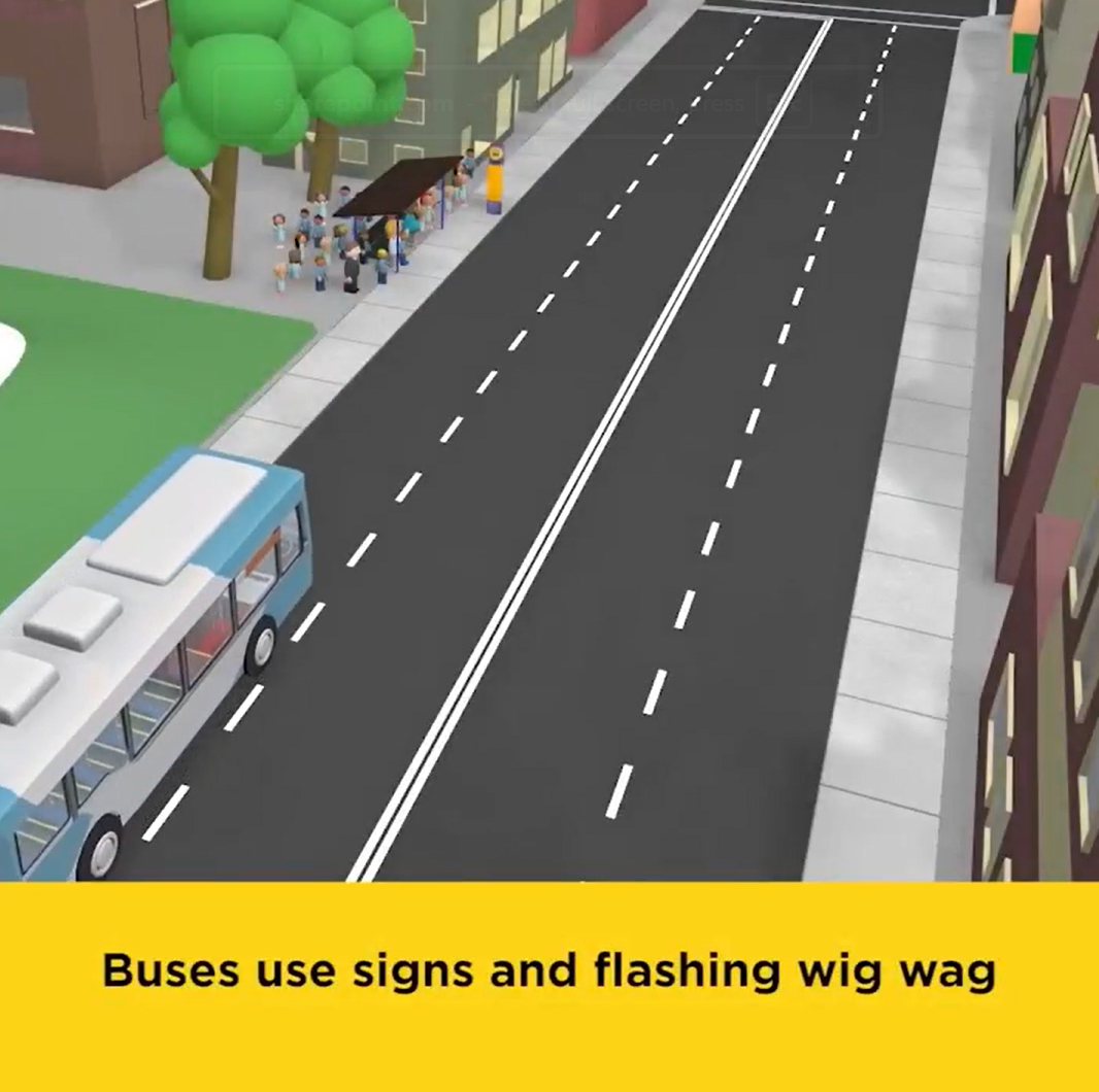 Bus flashing lights animation - Bus flashing lights